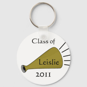 Black and Gold Megaphone Cheerleader Schlüsselanhä Schlüsselanhänger