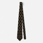 Black and Gold Men's Neck Krawatte (Vorderseite)