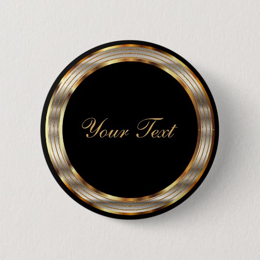 Black and Gold Metallic Template Button (Vorderseite)