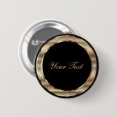 Black and Gold Metallic Template Button (Vorne & Hinten)