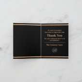 Black and Gold, Mitarbeiter Dankeschön Karte (Innenseite)