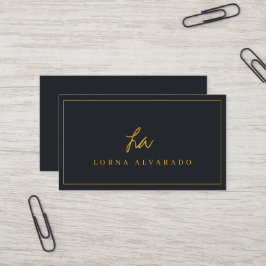 Black and Gold Modern Event Planer Business Card Visitenkarte