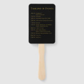 Black and Gold Modern - Monogram Wedding Program - Fächer (Rückseite)