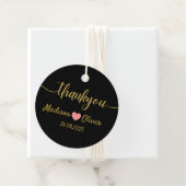 Black and Gold Moderne Elegance Wedding Vielen Dan Geschenkanhänger (Beispiel)