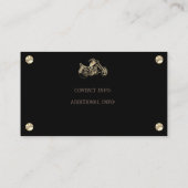 Black and Gold Motorrad-Shop-Visitenkarte Visitenkarte (Rückseite)