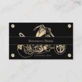 Black and Gold Motorrad-Shop-Visitenkarte Visitenkarte (Vorderseite)
