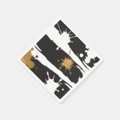 Black and Gold Napkins Serviette (Ecke)