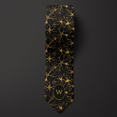 Black and Gold Neurons Neck Tie Krawatte