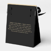 Black and Gold New Wedding Vielen Dank Geschenkschachtel (Rückseite)