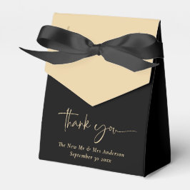 Black and Gold New Wedding Vielen Dank Geschenkschachtel