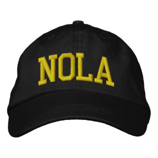 Black and Gold NOLA New Orleans bestickter Hut
