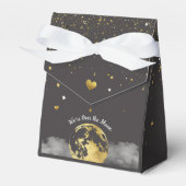 Black and Gold Over Moon Celestial Gevor Box Geschenkschachtel (Vorderseite)