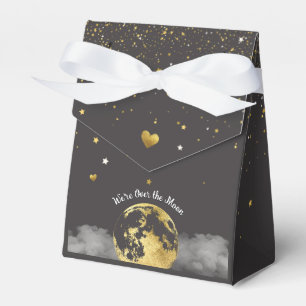 Black and Gold Over Moon Celestial Gevor Box Geschenkschachtel