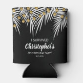 Black and Gold Palms zum Geburtstag Dosenkühler (Rückseite)