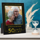 Black and Gold Parents 50 Jahre Foto Fotoplatte (Seite)