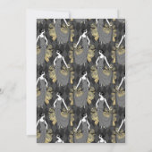 Black and Gold Paris Art Deco Einladung (Rückseite)