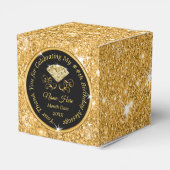 Black and Gold Personalisiert Birthday Fevor Boxes Geschenkschachtel (Rückseite)