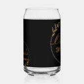 Black and Gold Personalized Dosenglas (Rechts)