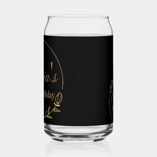 Black and Gold Personalized Dosenglas (Links)