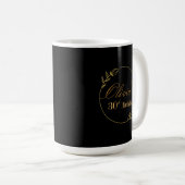 Black and Gold Personalized Kaffeetasse (VorderseiteRechts)