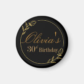 Black and Gold Personalized Magnet (Vorne)