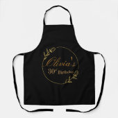 Black and Gold Personalized Schürze (Vorderseite)