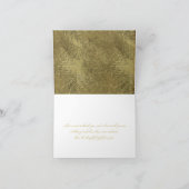 Black and Gold Pfau Feather Danke Karte (Innenseite)