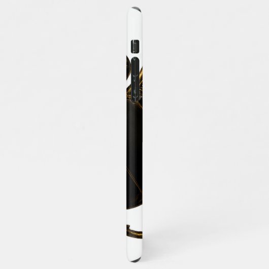 Black and Gold Pharaonic Beetle iPhone Case Hülle (Linke Seite)