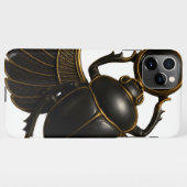 Black and Gold Pharaonic Beetle iPhone Case Hülle (Rückseite (Horizontal))