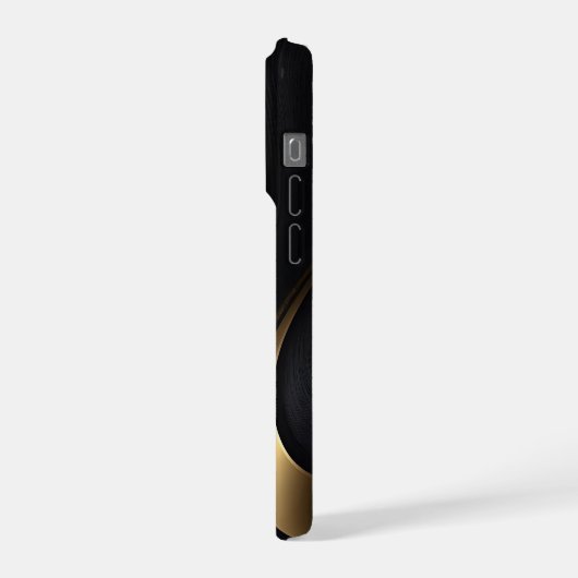 Black and Gold Phone Case iPhone Hülle (Linke Seite)