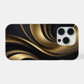 Black and Gold Phone Case iPhone Hülle (Rückseite (Horizontal))