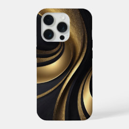 Black and Gold Phone Case iPhone 15 Pro Hülle