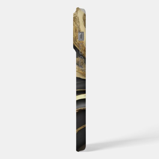 Black and Gold Phone Case iPhone Hülle (Linke Seite)