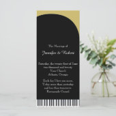 Black and Gold Piano Hochzeitsprogramm Programm (Stehend Vorderseite)