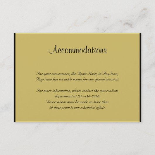 Black and Gold Piano Wedding Insert (Vorderseite)
