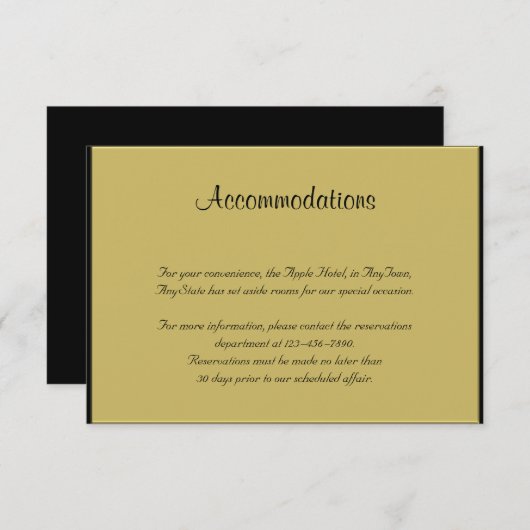 Black and Gold Piano Wedding Insert (Vorne/Hinten)