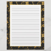 Black and Gold Poinsettia Flowers Recipe Page Flyer (Hinten)