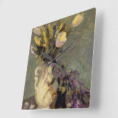 Black and Gold Quadratische Wanduhr (Winkel)