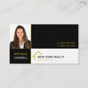 Black and Gold Real Anwesen Business Card Visitenkarte