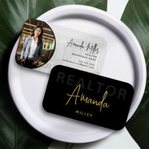 Black and Gold Realtor Broker Real Anwesen Agent