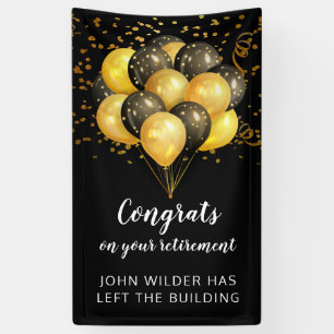 Black and Gold Rentirement Banner