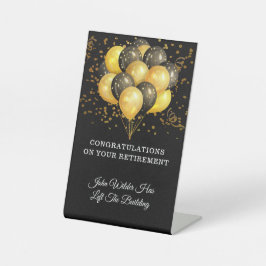 Black and Gold Rentirement Banner Sockelschild