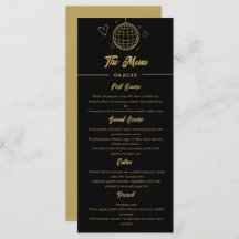 Black and Gold Retro Groovy Disco 70er Wedding