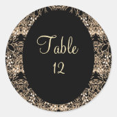 black and gold runder aufkleber (Vorderseite)