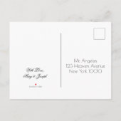 Black and Gold Santa Save the Date Weihnachts-Part Ankündigungspostkarte (Rückseite)