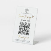 Black and Gold Scan zur Bezahlung von QR Code Paym Sockelschild (Vorderseite)