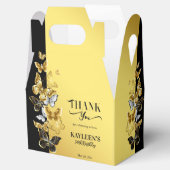 Black and Gold Schmetterlinge Geburtstagsfeier Geschenkschachtel (Geöffnet)