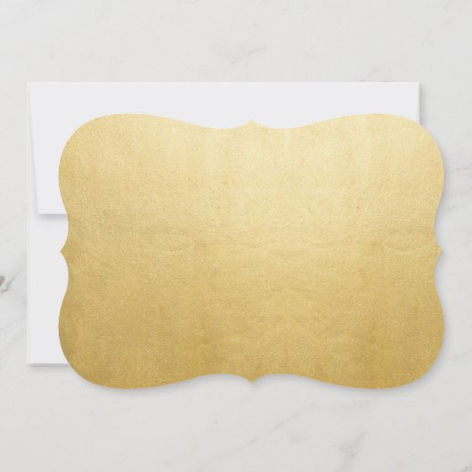 Black and Gold Script Quinceañera Einladung (Rückseite)