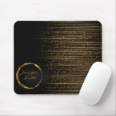 Black and Gold Shooting Stars Mousepad (Mit Mouse)