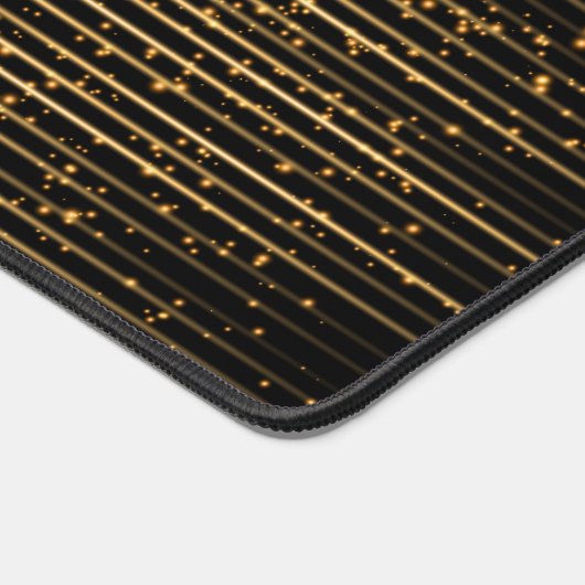 Black and Gold Shooting Stars Schreibtischunterlage (Ecke)